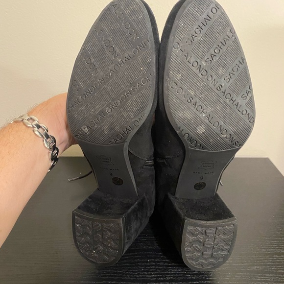 Sacha London Suede Leather Ankle Boots on Black - Picture 6 of 11